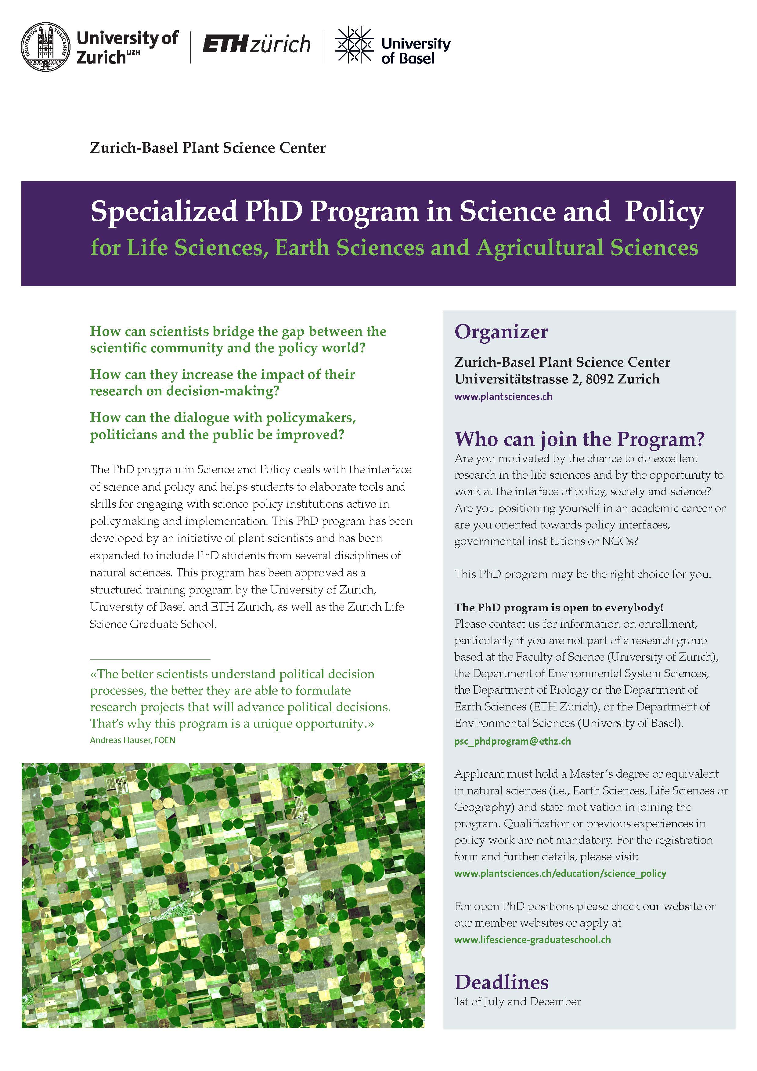 phd in science policy